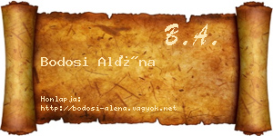 Bodosi Aléna névjegykártya